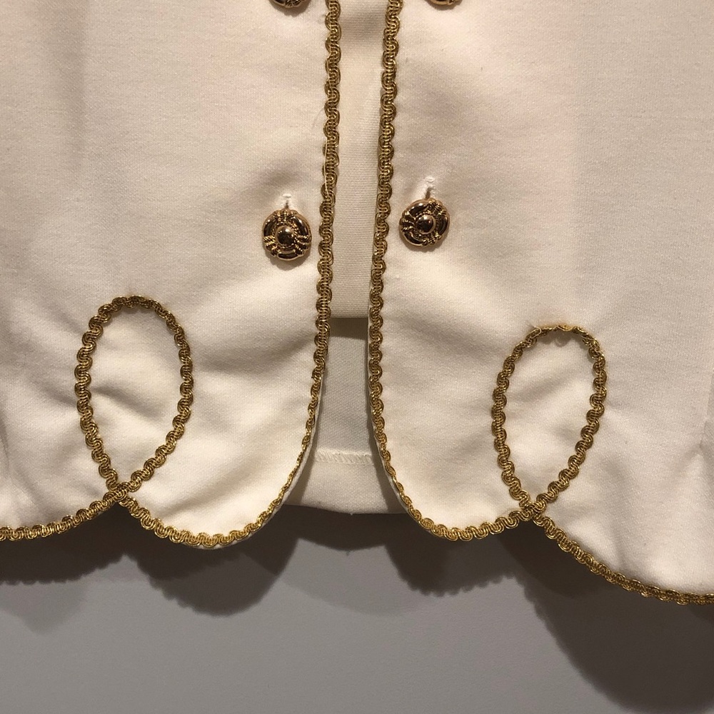 Pablo Collection Vintage Gold Detail Long Sleeve Blouse - Picture 4 of 5